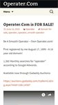Mobile Screenshot of operater.com